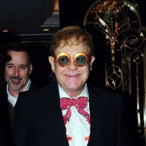 Exclusif - Sir Elton John et son mari David Furnish sont allés déjeuner au restaurant Scotts et sont allés faire du shopping chez Gucci sur Sloane street à Londres, Royaume Uni, le 14 janvier 2018.