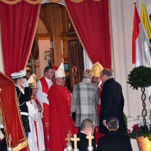 Le prince Albert II de Monaco, la princesse Charlene et leur enfant le prince héritier Jacques et la princesse Gabriella - La famille princière de Monaco lors des traditionnelles célébrations de la Sainte Dévote, sainte patronne de Monaco et de la famille princière, à Monaco. Le 26 janvier 2018 © Bruno Bebert / Bestimage