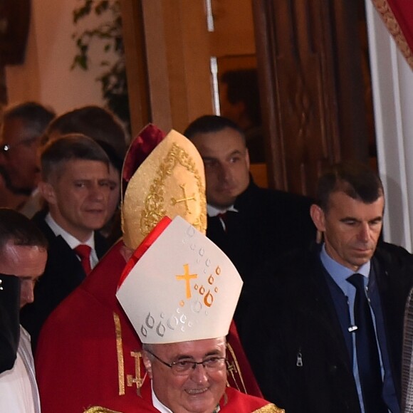 Le prince Albert II de Monaco, la princesse Charlene et leur enfant le prince héritier Jacques et la princesse Gabriella - La famille princière de Monaco lors des traditionnelles célébrations de la Sainte Dévote, sainte patronne de Monaco et de la famille princière, à Monaco. Le 26 janvier 2018 © Bruno Bebert / Bestimage