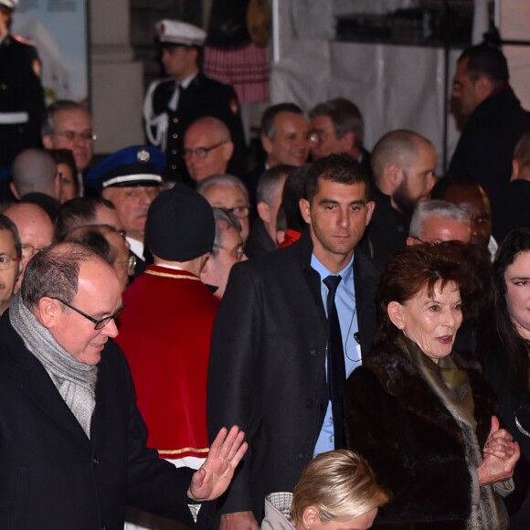 Le prince Albert II de Monaco, la princesse Charlene et leur enfant le prince héritier Jacques et la princesse Gabriella - La famille princière de Monaco lors des traditionnelles célébrations de la Sainte Dévote, sainte patronne de Monaco et de la famille princière, à Monaco. Le 26 janvier 2018 © Bruno Bebert / Bestimage