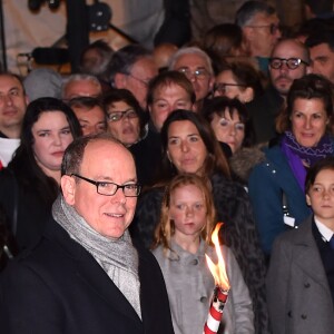 Le prince Albert II de Monaco, la princesse Charlene et leur enfant le prince héritier Jacques et la princesse Gabriella - La famille princière de Monaco lors des traditionnelles célébrations de la Sainte Dévote, sainte patronne de Monaco et de la famille princière, à Monaco. Le 26 janvier 2018 © Bruno Bebert / Bestimage