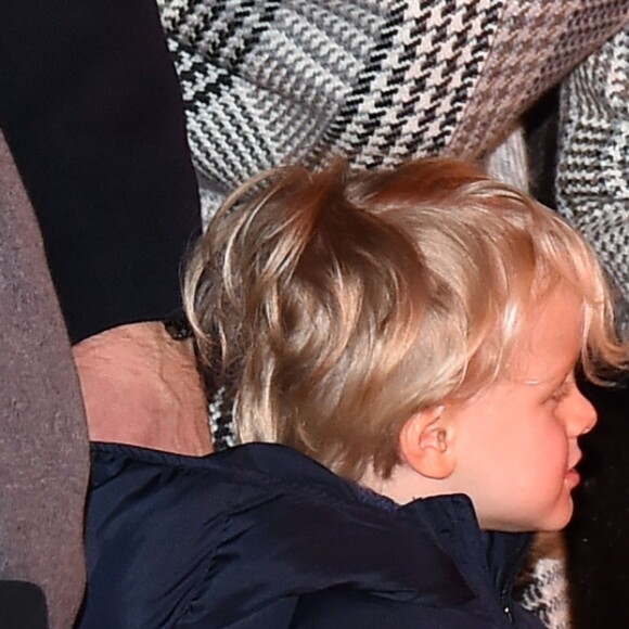 Le prince Albert II de Monaco, la princesse Charlene et leur enfant le prince héritier Jacques et la princesse Gabriella - La famille princière de Monaco lors des traditionnelles célébrations de la Sainte Dévote, sainte patronne de Monaco et de la famille princière, à Monaco. Le 26 janvier 2018 © Bruno Bebert / Bestimage