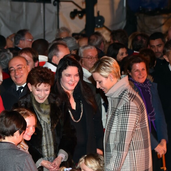 Le prince Albert II de Monaco, la princesse Charlene et leur enfant le prince héritier Jacques et la princesse Gabriella - La famille princière de Monaco lors des traditionnelles célébrations de la Sainte Dévote, sainte patronne de Monaco et de la famille princière, à Monaco. Le 26 janvier 2018 © Bruno Bebert / Bestimage