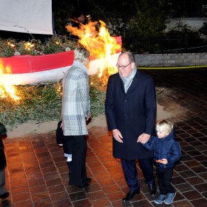 Le prince Albert II de Monaco, la princesse Charlene et leur enfant le prince héritier Jacques et la princesse Gabriella - La famille princière de Monaco lors des traditionnelles célébrations de la Sainte Dévote, sainte patronne de Monaco et de la famille princière, à Monaco. Le 26 janvier 2018 © Bruno Bebert / Bestimage