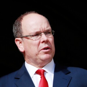 La princesse Charlene et le prince Albert II de Monaco au balcon du palais princier le jour de la célébration de Sainte Dévote à Monaco. Le 27 janvier 2018 © Claudia Albuquerque / Bestimage