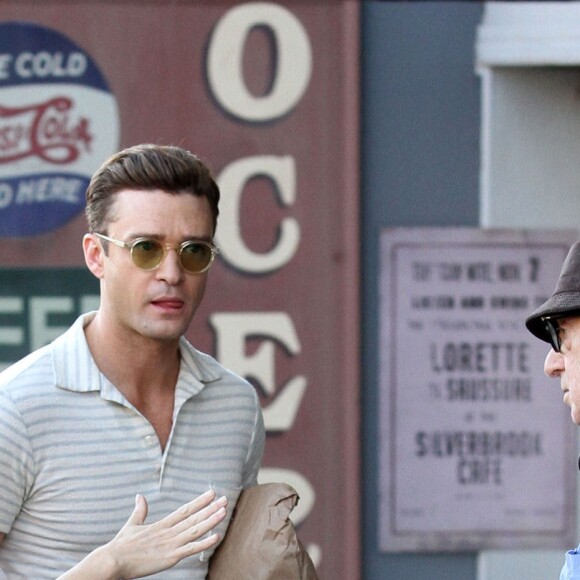 Justin Timberlake, Kate Winslet et Juno Temple sur le tournage du nouveau film de Woody Allen à New York, le 18 octobre 2016