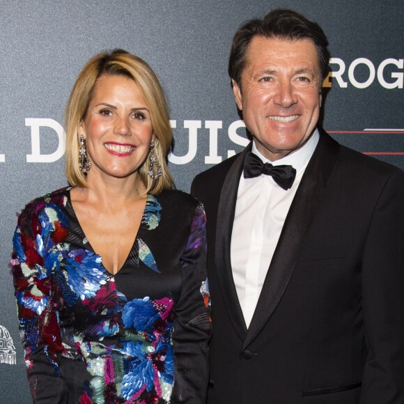 Christian Estrosi et sa femme Laura Tenoudji - Soirée de la 33ème édition du Festival Automobile International à l'hôtel International des Invalides à Paris le 30 janvier 2018. © Pierre Perusseau/Bestimage