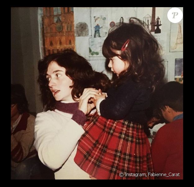 Fabienne Carat et sa maman, une archive personnelle dévoilée le 31 janvier 2018.