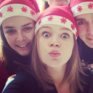 La princesse Stéphanie de Monaco avec ses enfants Pauline Ducruet, Camille Gottlieb et Louis Ducruet, photo Instagram Noël 2014