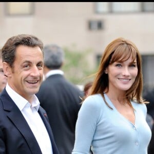 Nicolas Sarkozy et Carla Bruni à New York, le 22 setpembre 2008.