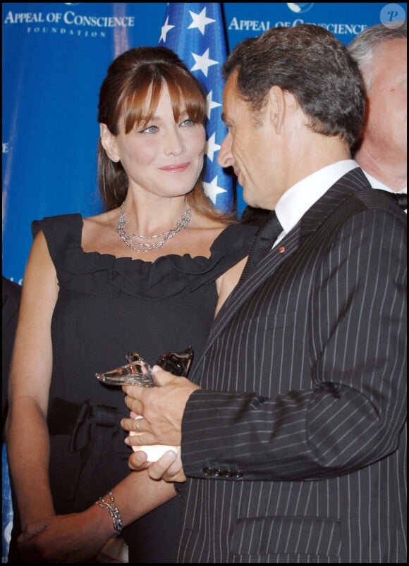 Nicolas Sarkozy et Carla Bruni à New York, septembre 2008.