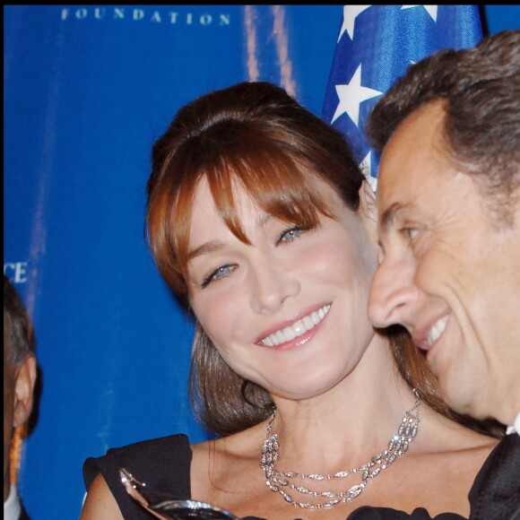 Nicolas Sarkozy et Carla Bruni à New York, septembre 2008.