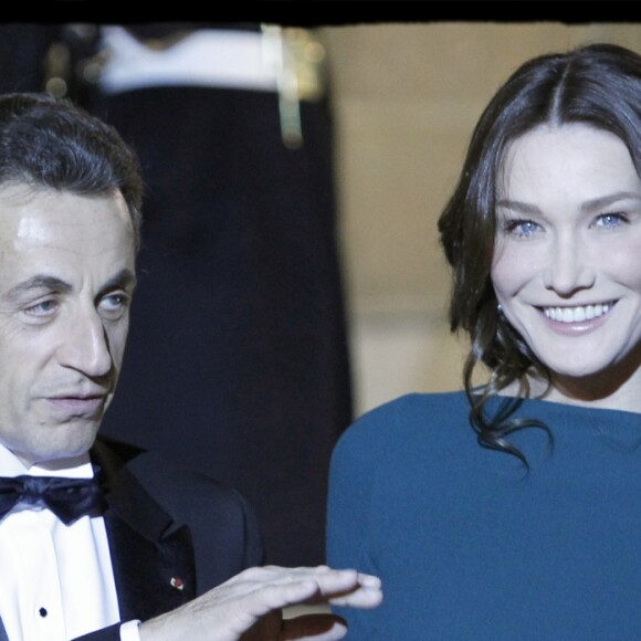 Nicolas Sarkozy et Carla Bruni à l'Elysée, mars 2010.