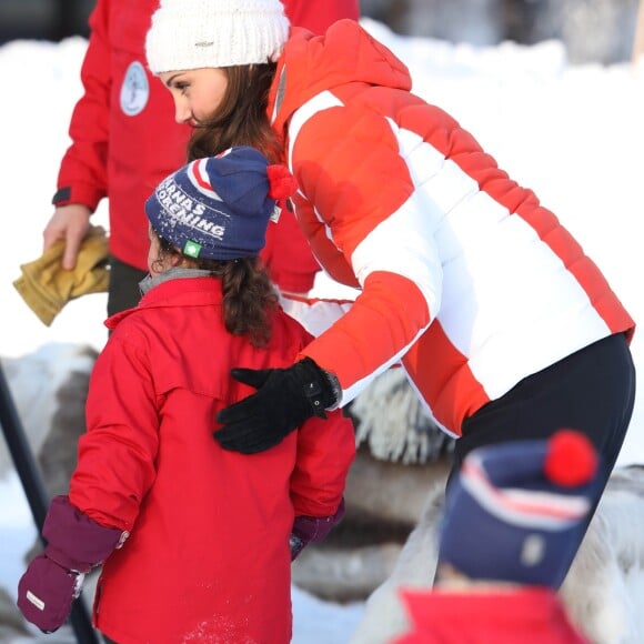 Le prince William, duc de Cambridge et Catherine Kate Middleton (enceinte), duchesse de Cambridge visitent le site de l'école nationale de saut à ski à Oslo le 2 février 2018.  The Duke and Duchess of Cambridge attended the Holmenkollen ski jump then went on to a ski nursery at Ovreseterjern 2 February 2018.02/02/2018 - Oslo