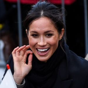 Meghan Markle visite le château de Cardiff, Royaume Uni, le 18 janvier 2018.