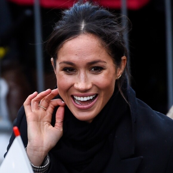 Meghan Markle visite le château de Cardiff, Royaume Uni, le 18 janvier 2018.