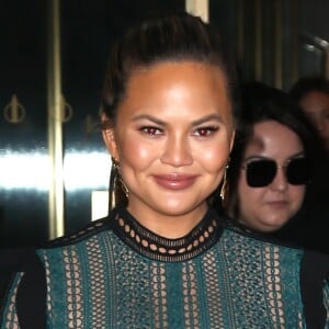 Chrissy Teigen (enceinte) à la sortie de l'émission 'Today' à New York, le 31 janvier 2018