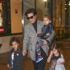 Kris Jenner avec ses petits-enfants Penelope, North, Reign à Calabasas, le 28 novembre 2017