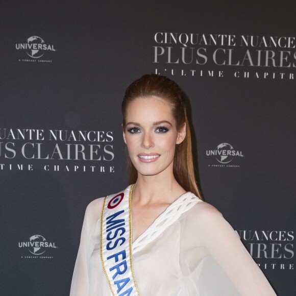 Maëva Coucke, Miss France 2018 - Avant-première mondiale de " 50 nuances plus claires " à la salle Pleyel à Paris le 6 février 2018. © Borde / Vigerie / Bestimage