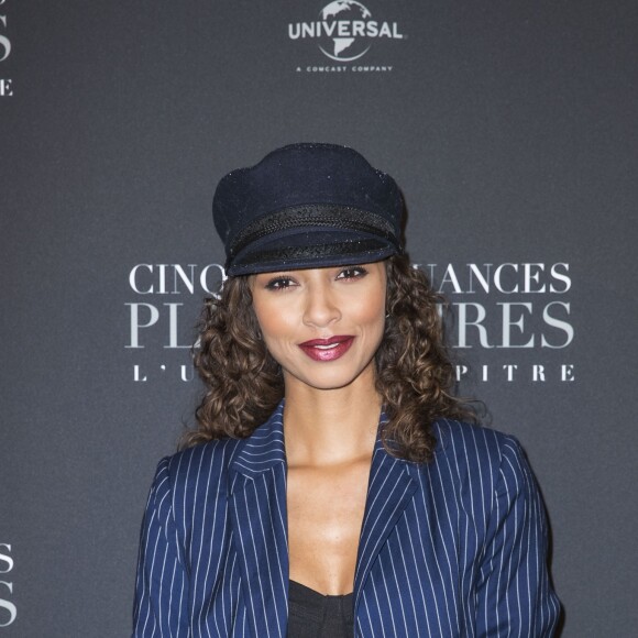 Miss France 2014 Flora Coquerel - Avant-première mondiale de " 50 nuances plus claires " à la salle Pleyel à Paris le 6 février 2018. © Borde / Vigerie / Bestimage