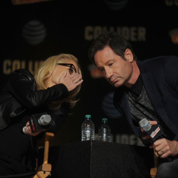 Gillian Anderson et David Duchovny à New York. Le 9 octobre 2017.