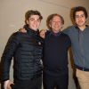 Semi-Exclusif - Mario Luraschi avec ses fils Marco et Lucio lors de la représentation du spectacle "Alex Lutz" à l'Olympia à Paris, le 8 février 2018. © Guirec Coadic/Bestimage