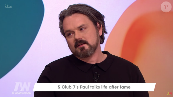 Paul Cattermole, ex-membre du groupe S Club 7, dans l'émission Loose Women sur la chaîne anglaise ITV, le 8 février 2018