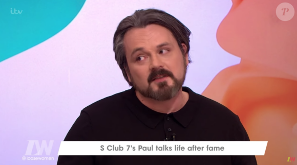 Paul Cattermole, ex-membre du groupe S Club 7, dans l'émission Loose Women sur la chaîne anglaise ITV, le 8 février 2018