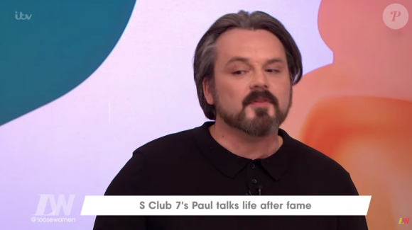 Paul Cattermole, ex-membre du groupe S Club 7, dans l'émission Loose Women sur la chaîne anglaise ITV, le 8 février 2018