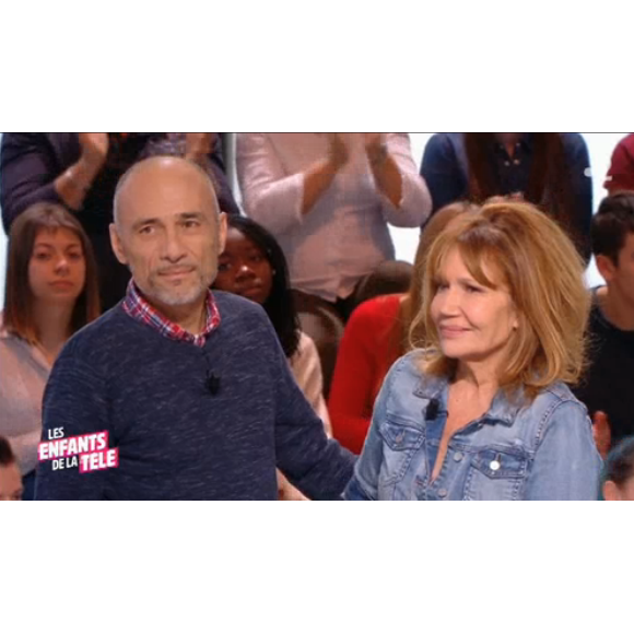 Patrice Janiaud et Clémentine Célarié dans "Les Enfants de la télé", le 11 février 2018 sur France 2.