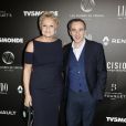 Muriel Robin, Elie Seimoun - Photocall - 12ème cérémonie des Globes de Cristal au Lido à Paris, le 12 février 2018. © Rachid Bellak / Pool / Bestimage