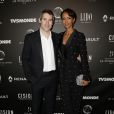 Sonia Rolland et son compagnon Jalil Lespert - Photocall - 12ème cérémonie des Globes de Cristal au Lido à Paris, le 12 février 2018. © Rachid Bellak / Pool / Bestimage