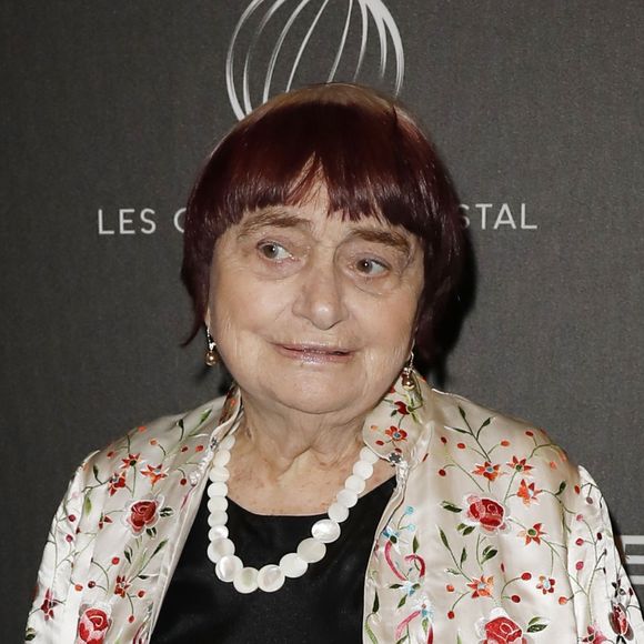 Agnès Varda - Photocall - 12ème cérémonie des Globes de Cristal au Lido à Paris, le 12 février 2018. © Rachid Bellak / Pool / Bestimage