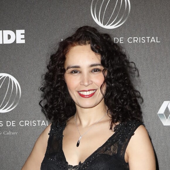 Aïda Touihri (dans une robe Christophe Guillarmé) - 12ème cérémonie des Globes de Cristal au Lido à Paris, le 12 février 2018. © Rachid Bellak