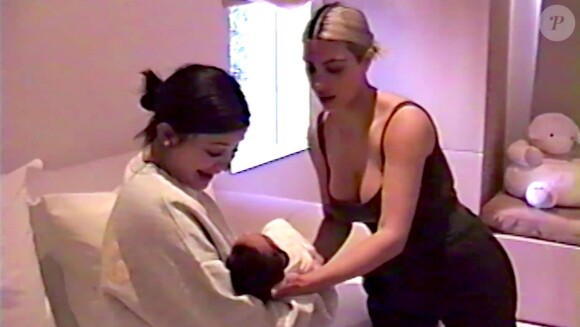 Kim Kardashian, sa petite soeur Kylie Jenner et sa fille Chicago West.