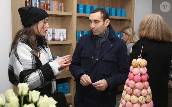 Semi-Exclusif - Zinedine Soualem et Juliette Besson - Inauguration de la boutique "Comptoir Sud Pacifique" Rive Gauche à Paris, le 13 février 2018. © Denis Guignebourg/Bestimage