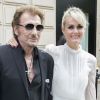 Johnny Hallyday et sa femme Laeticia Hallyday - People au défilé de mode Haute-Couture automne-hiver 2016/2017 "Christian Dior" à Paris. Le 4 juillet 2016