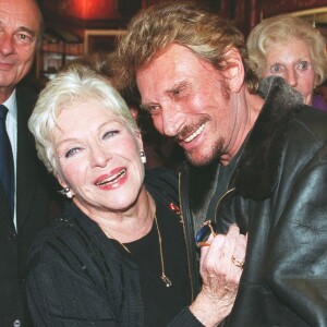 Jacques Chirac, Line Renaud et Johnny Hallyday en 2002