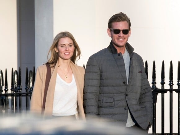 Exclusif - Donna Air, ex de James Middleton, avec son nouveau compagnon Ben Carrington le 17 février 2018 à Londres. Le couple a dîné dans Belgravia, au restaurant japonais Uni, avant d'aller boire un verre dans le pub The Thomas Cubitt.