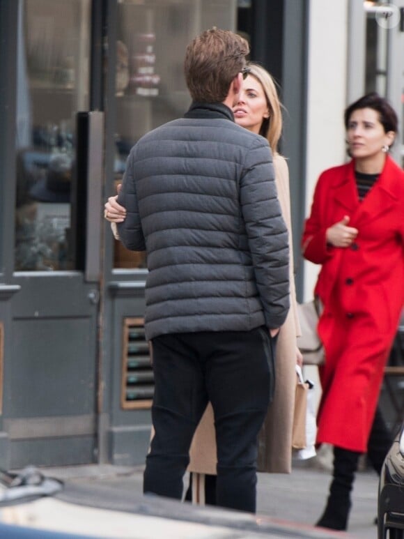 Exclusif - Donna Air, ex de James Middleton, avec son nouveau compagnon Ben Carrington le 17 février 2018 à Londres. Le couple a dîné dans Belgravia, au restaurant japonais Uni, avant d'aller boire un verre dans le pub The Thomas Cubitt.