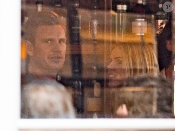 Exclusif - Donna Air, ex de James Middleton, avec son nouveau compagnon Ben Carrington le 17 février 2018 à Londres. Le couple a dîné dans Belgravia, au restaurant japonais Uni, avant d'aller boire un verre dans le pub The Thomas Cubitt.