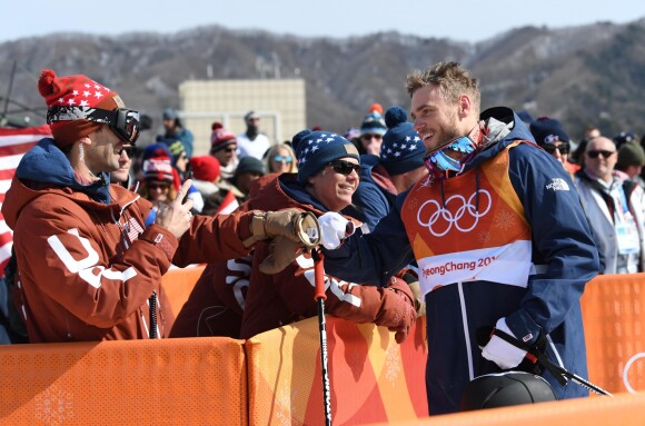 Gus Kenworthy lors de l'épreuve de slopestyle à Pyeongchang, le 18 février 2018