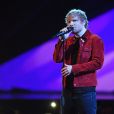 Ed Sheeran lors de la soirée des 38ème Brit Awards à l'O2 Arena à Londres le 21 février 2018.