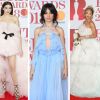 Dua Lipa, Camila Cabello et Rita Ora lors de la soirée des 38ème Brit Awards à l'O2 Arena à Londres le 21 février 2018.