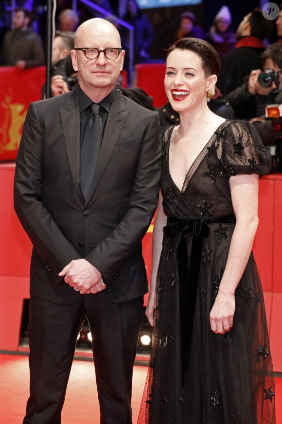 Steven Soderbergh et Claire Foy à la première de Unsane" lors de la 68e édition du festival international du film de Berlin (La Berlinale 2018), le 21 février 2018