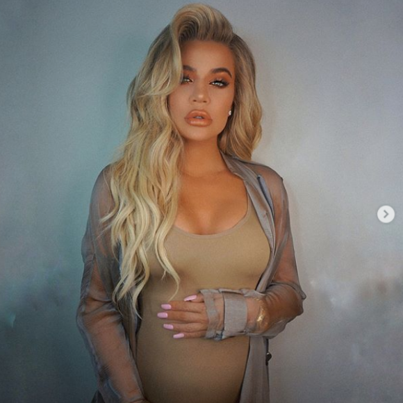 Khloé Kardashian (enceinte de son premier enfant) sur une photo publiée sur Instagram. Février 2018.