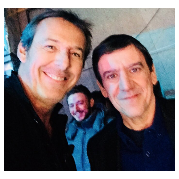 Jean-Luc Reichmann et Christian Quesada au Théâtre de la Michodière, le 10 février 2018.