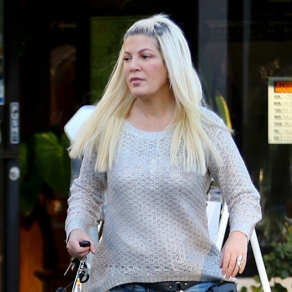 Exclusif - Tori Spelling à Los Angeles. Le 21 décembre 2017.