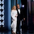 Warren Beatty et Faye Dunaway - Intérieur - Erreur monumentale aux Oscars: le mauvais gagnant annoncé au Hollywood &amp; Highland Center à Hollywood, le 26 février 2017 ©A.M.P.A.S/Zuma/Bestimage