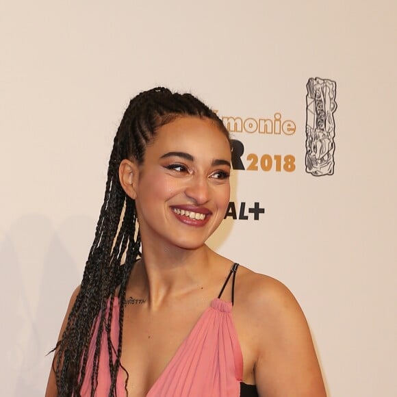 Camélia Jordana - Photocall lors de la 43ème cérémonie des Cesar à la salle Pleyel à Paris, le 2 mars 2018. © Dominique Jacovides - Olivier Borde / Bestimage